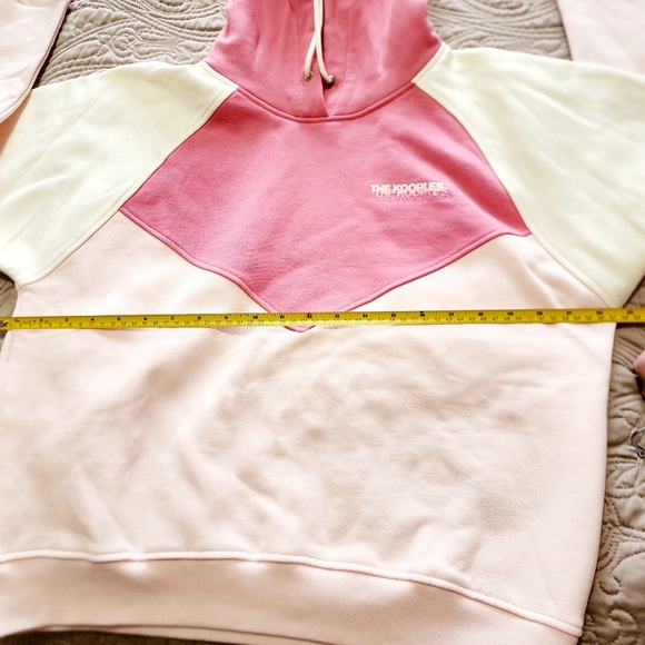 PINK AND ECRU FLEECE SWEATSHIRT WITH HOOD - Picture 14 of 16